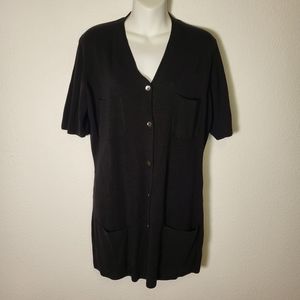 NWOT Cividini Italian Silk Cardigan size 48 Italian, 12 US, XL